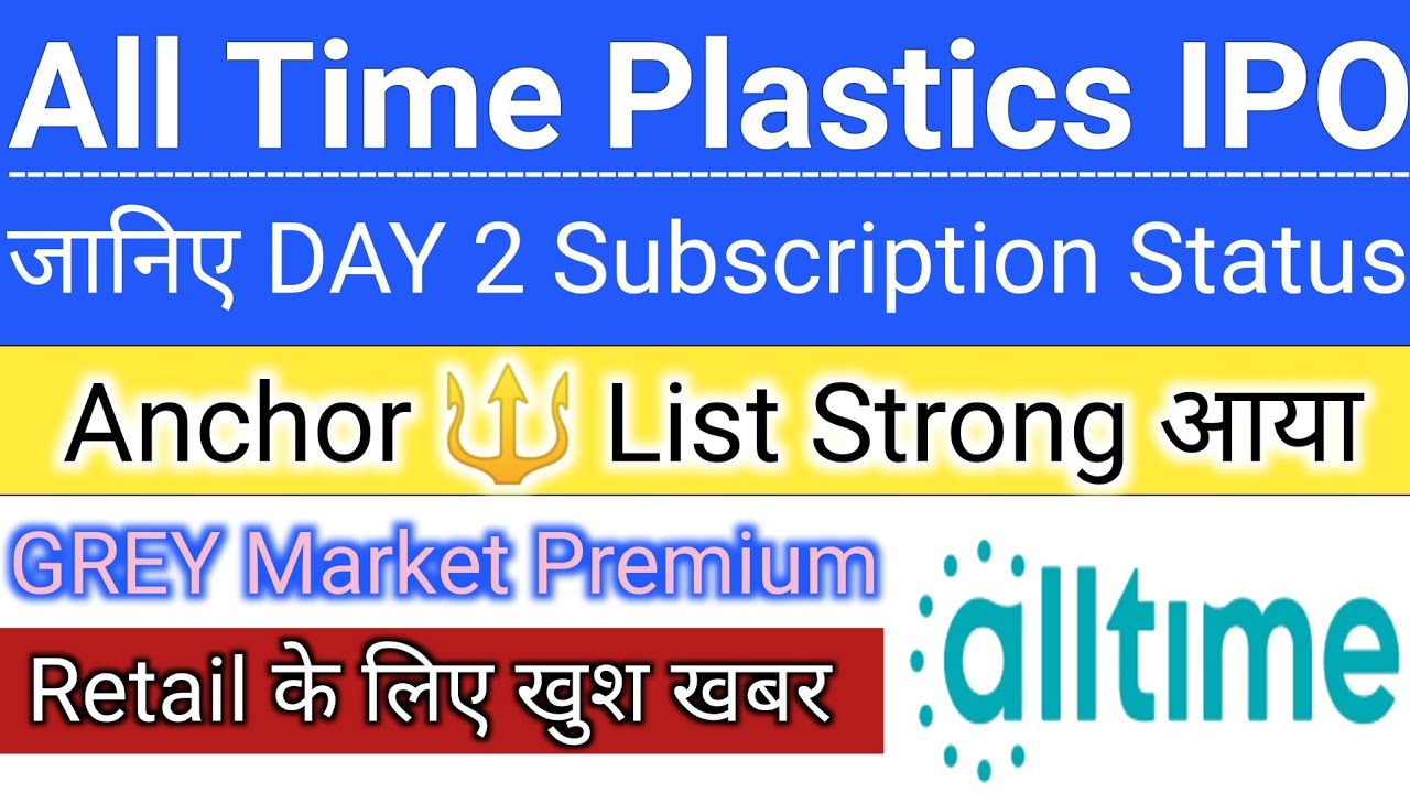 All Time Plastics IPO: Subscription, GMP Today & Stock Market News