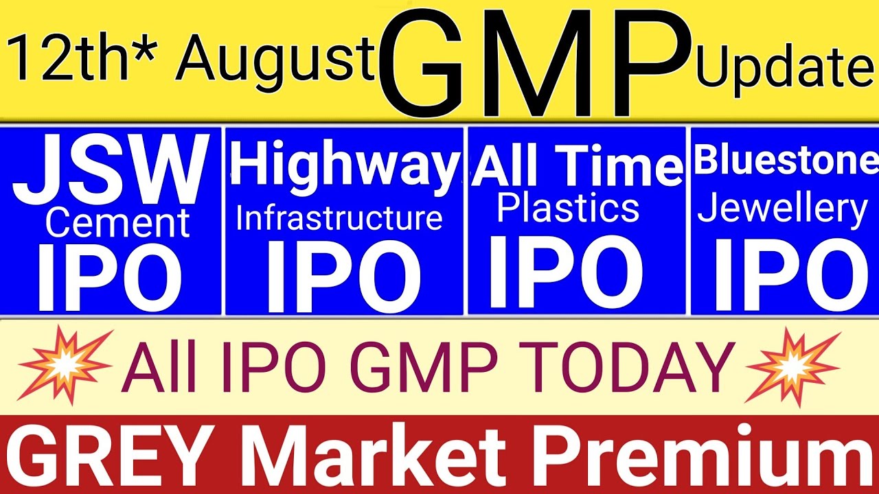 IPO GMP Today: JSW Cement, Bluestone, Highway, Regaal – Latest Updates