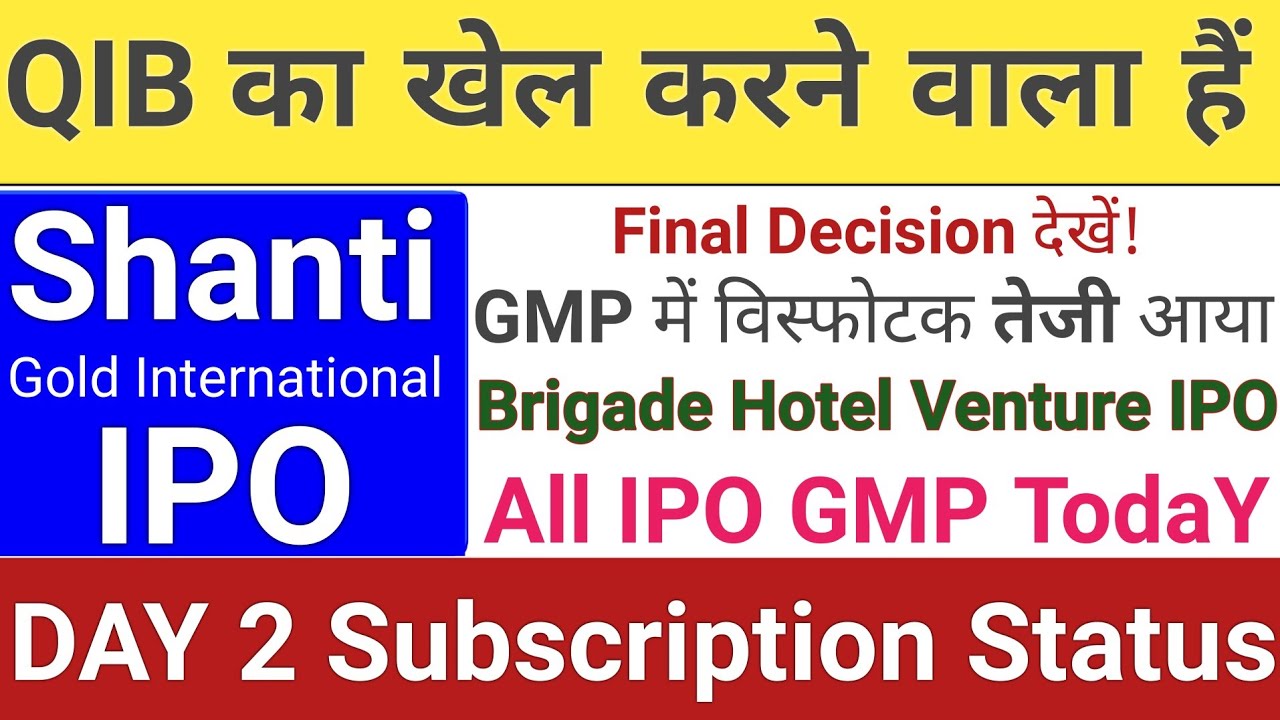 Shanti Gold International & Brigade IPOs: GMP and Stock Market Analysis