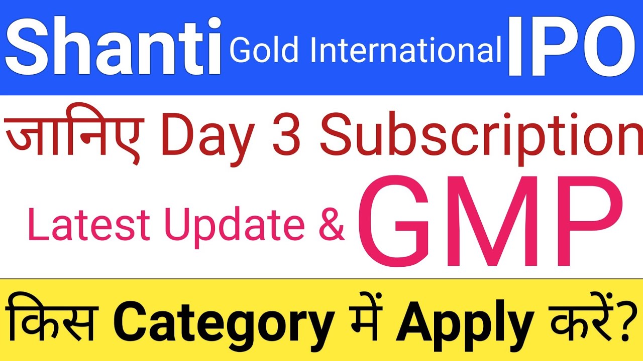Shanti Gold International IPO: GMP, Subscription & Stock Market Trends